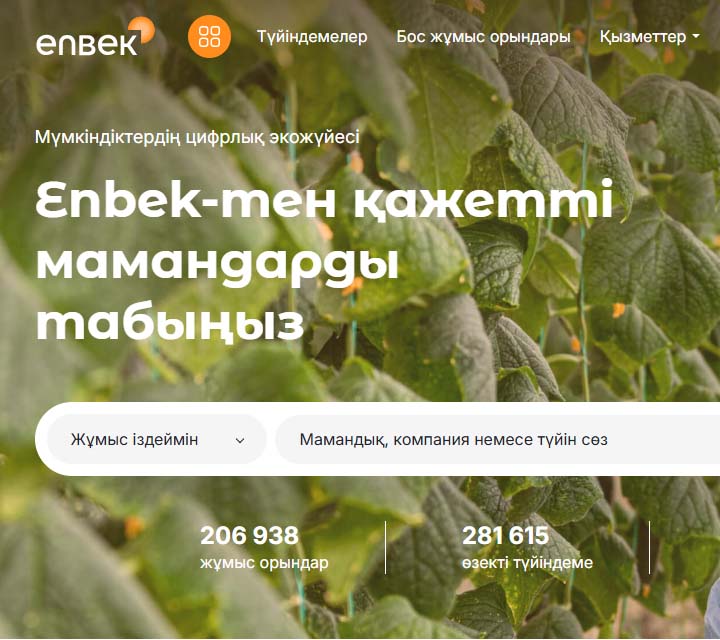 2025 жылы Электрондық еңбек биржасында 1 млн астам бос жұмыс орны жарияланады