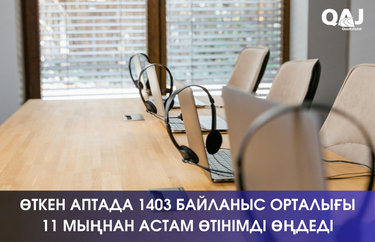 Өткен аптада 1403 байланыс орталығы 11 мыңнан астам өтінімді өңдеді