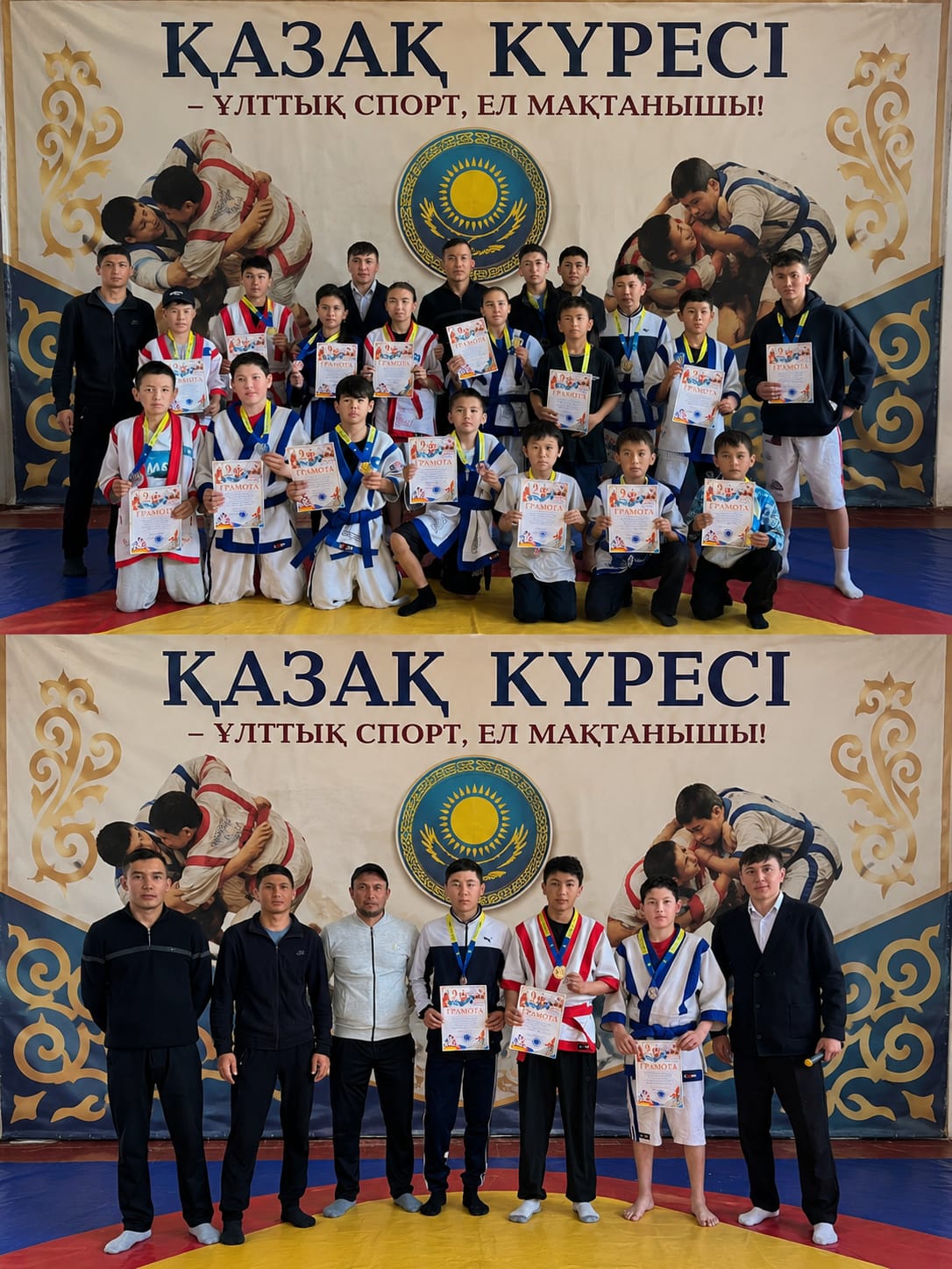 Қызбелде Жеңіс күніне орай қазақ күресінен жарыс ұйымдастырылды